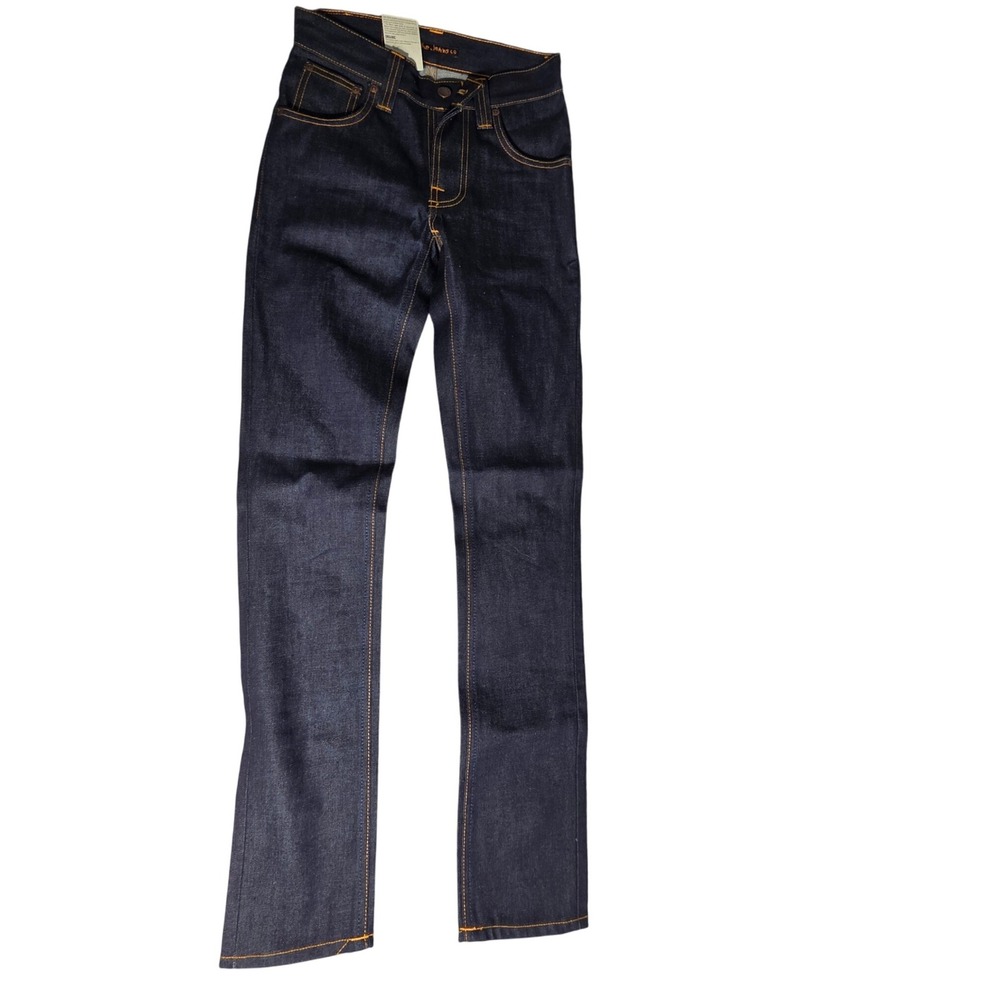 NWT Nudie Jeans‎ Co Grim Tim Dry Ring Organic Button Fly Denim Jeans W24 L32 NEW